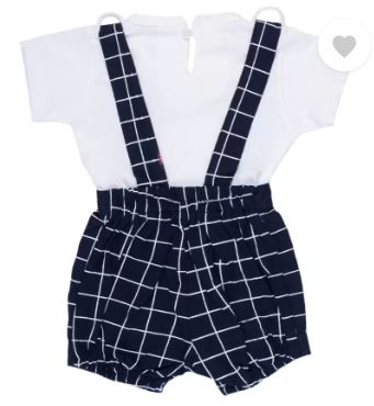 Dungaree For Baby Boys & Baby Girls Casual Striped Pure Cotton-P63