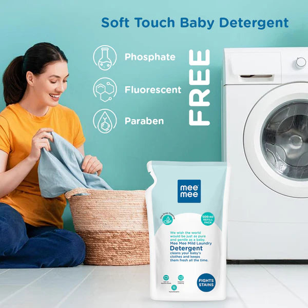 Mee Mee Mild Baby Liquid Laundry Detergent (500 ML - Refill Pack)