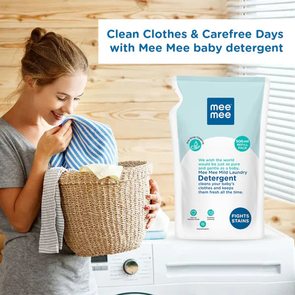 Mee Mee Mild Baby Liquid Laundry Detergent (500 ML - Refill Pack)