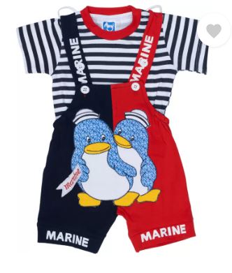 Dungaree For Baby Boys Casual Printed