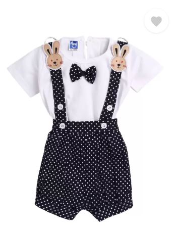 Dungaree For Baby Boys & Baby Girls Casual Polka Print Pure Cotton  (Blue, Pack of 1)