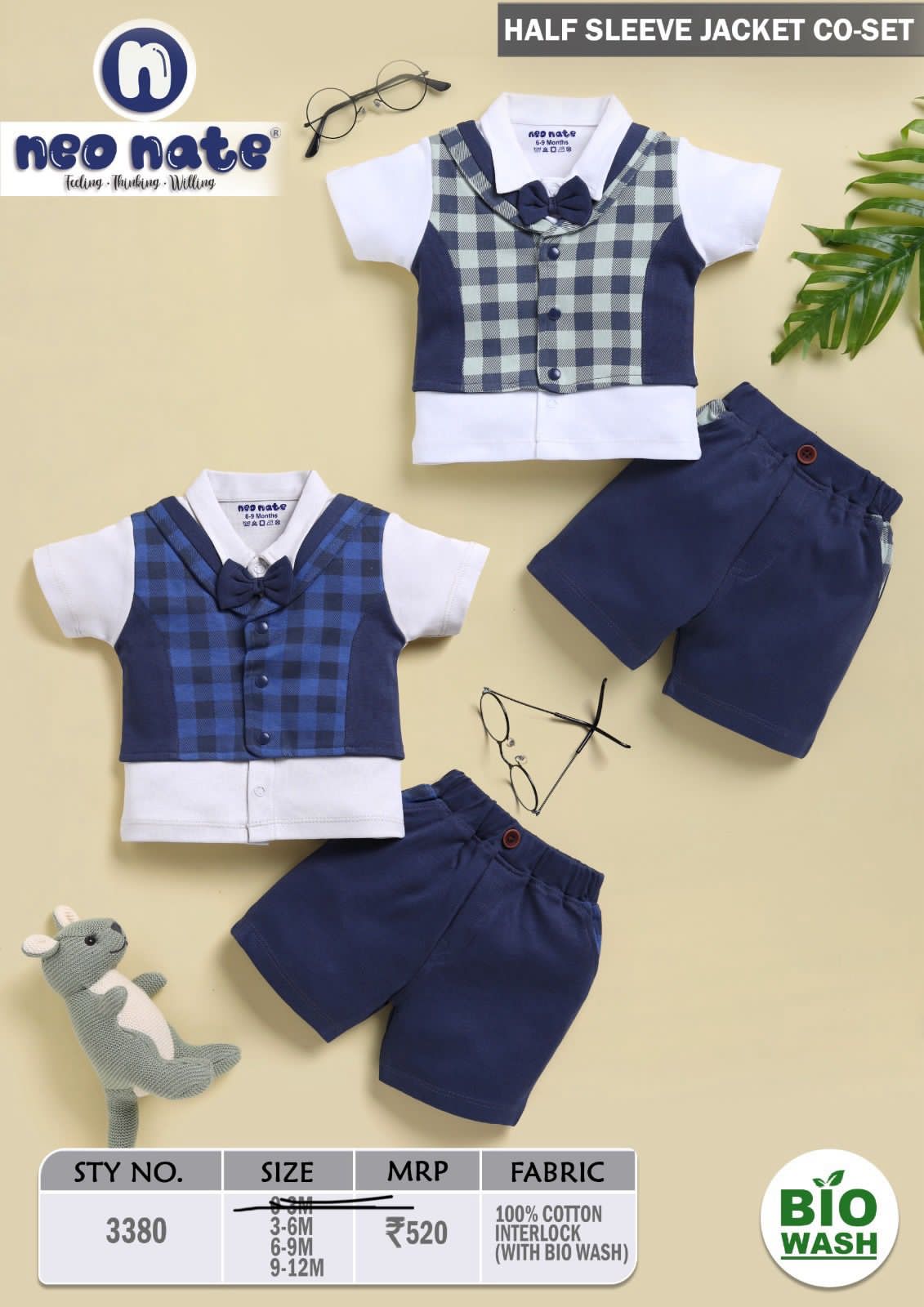 NEONATE BOYS HALF PARTYWEAR DRESS 3380 Age 6 to 18 months